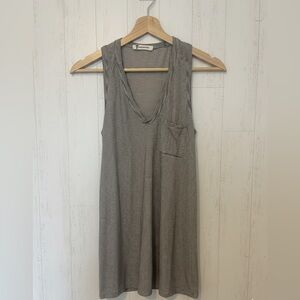 Alexander Wang Navy & White Striped Tank Top w/Front Pocket - Small